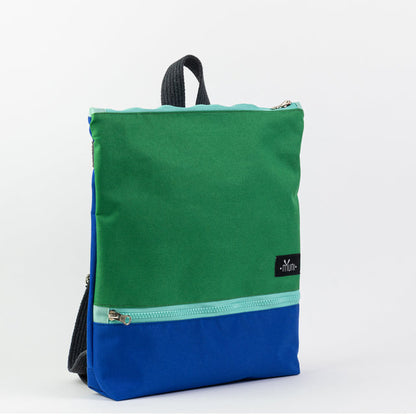 Sac à dos imperméable pour enfants - Vert et bleu 