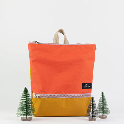 Sac à dos imperméable pour enfants - Orange et jaune 