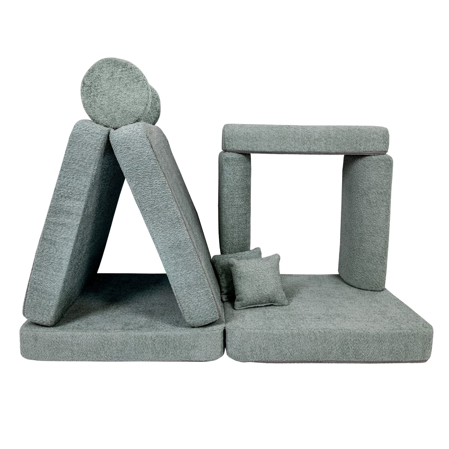 Modular Sofa for Kids - Premium Boucle, Fresh Mint