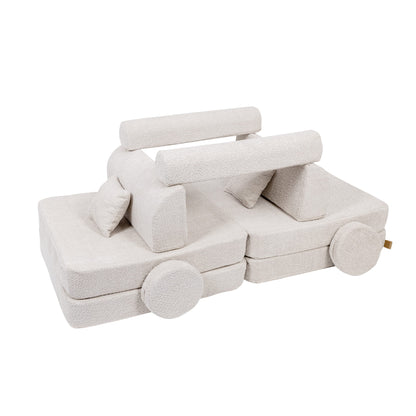 Modular Sofa for Kids - Premium Boucle, Champagne Ecru