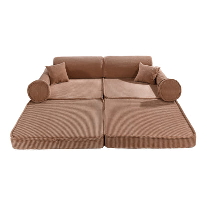 Modular Sofa for Kids - Premium Corduroy Powder Pink