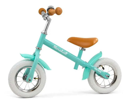 MARSHALL Balance Bike with adjustable saddle and handlebar, 10″ air tires, sturdy frame, soft saddle, non-slip grips. Develops balance, motor skills, and coordination. Maximum load 20 kg. Weight: 4 kg.