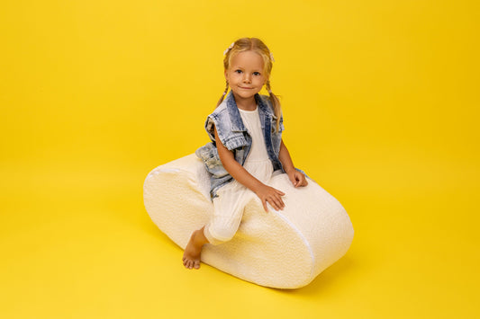 Bean Shape Foam Module - White Boucle