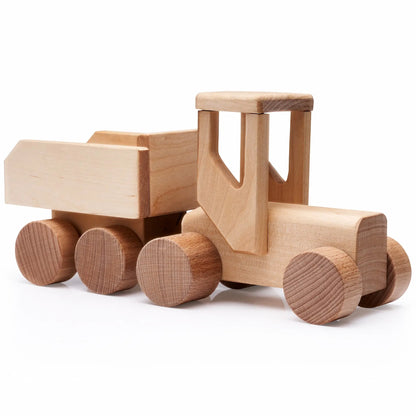 A wooden DIY Tractor set, Tonu, a constructor truck for interactive play and learning. Crafted from birchwood, it engages children in creativity and problem-solving.