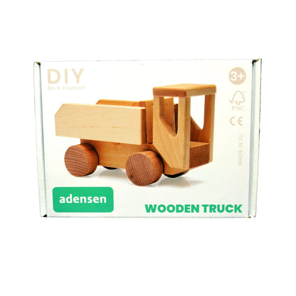 Wooden DIY Truck set Villi, a hands-on learning toy vehicle. Crafted from birchwood, engaging children in creative play and problem-solving. Age 3+.