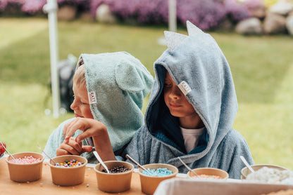 Poncho met korte mouwen DINOSAURUS - voor KINDEREN