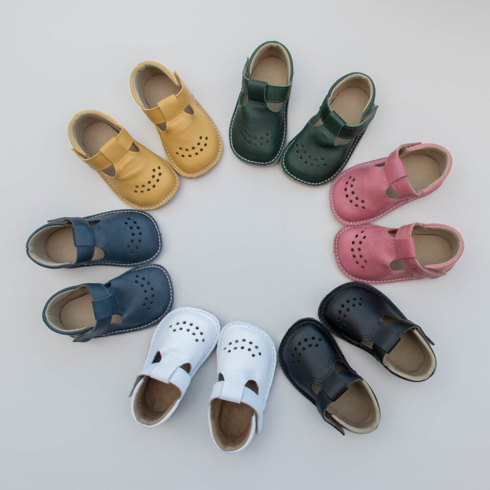 Chaussures Enfant en Cuir Lusti - Vert Foncé