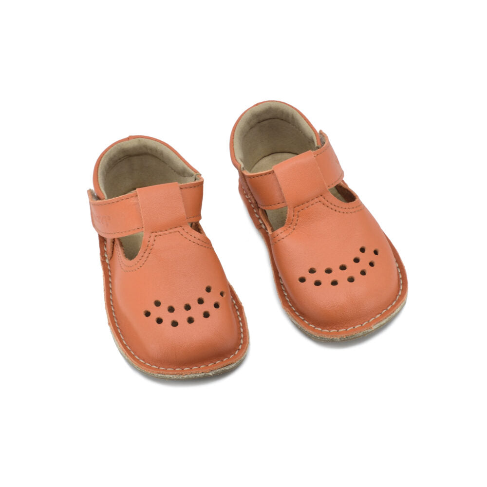 Leather Kids' Shoes Lusti - Orange