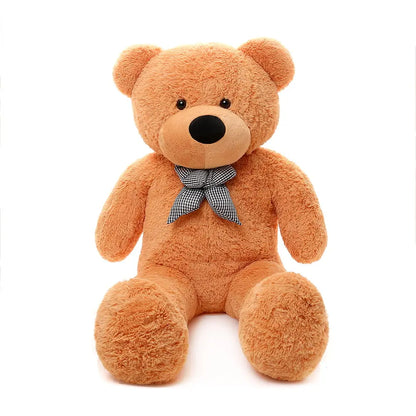 A 180 cm Giant Teddy Bear, crafted from soft fur, with a bow tie, ideal for safe hugging. EU safety certified, washable, and a lasting friend for joyful moments.