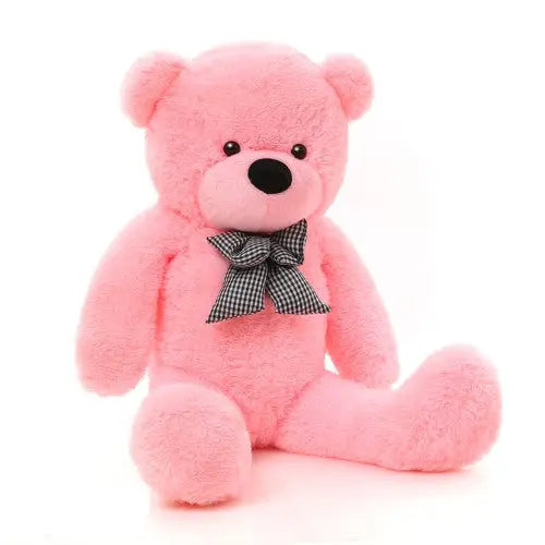 Giant Teddy - 180 cm plush bear with pink bow, safe for hugging, washable, EU certified, and made from soft fur. Perfect gift for kids.