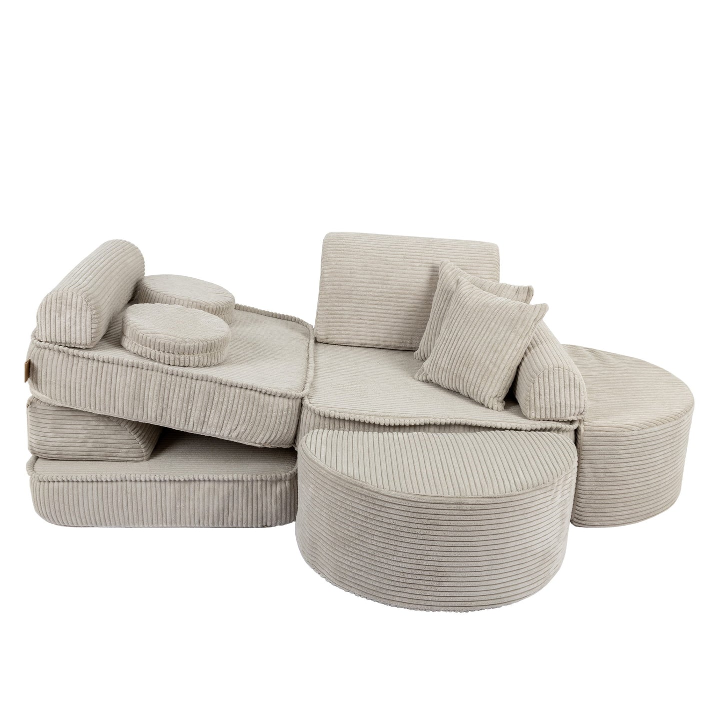 Medium Modular Sofa for Kids - Aesthetic Ecru Plus