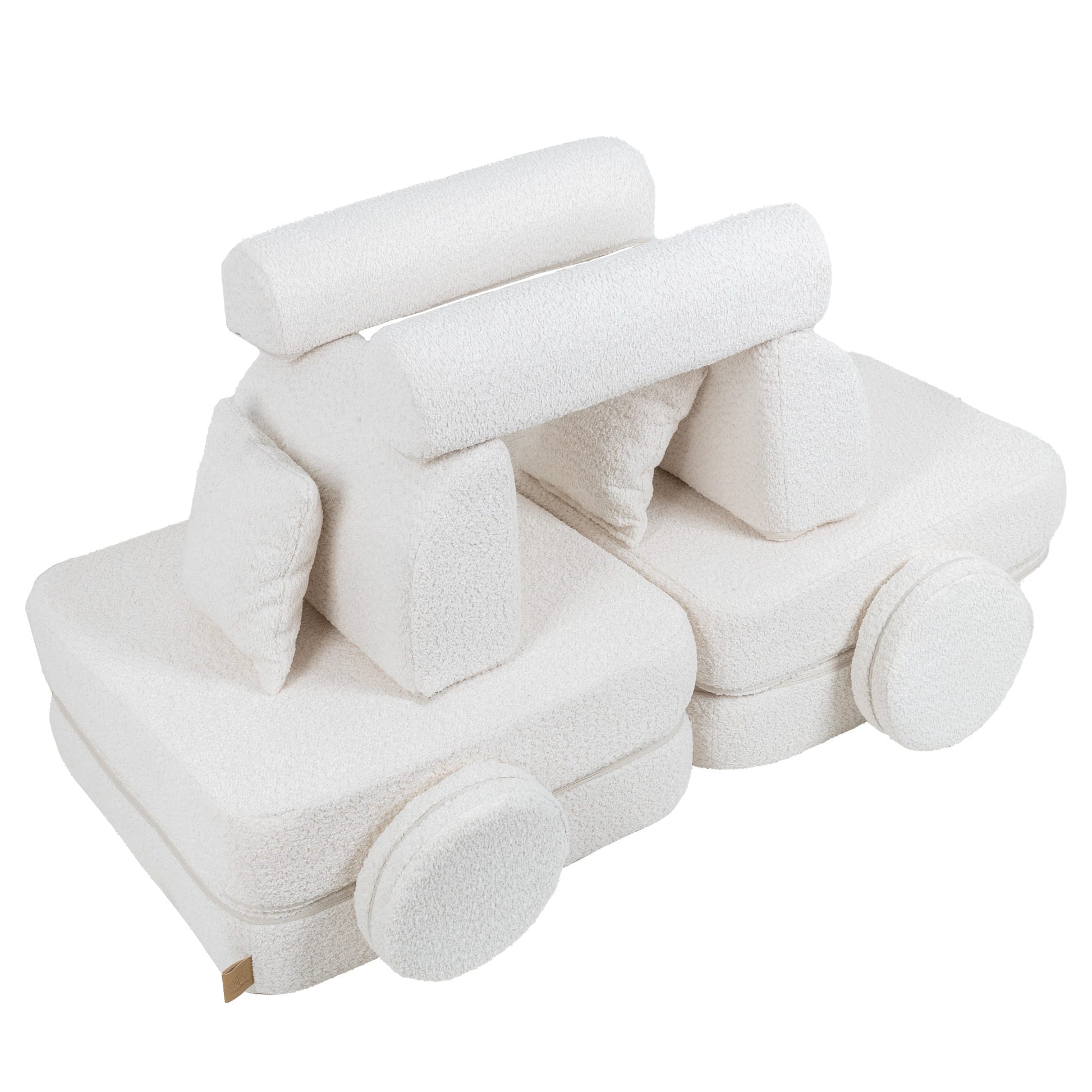 Medium Modular Sofa for Kids - Boucle White