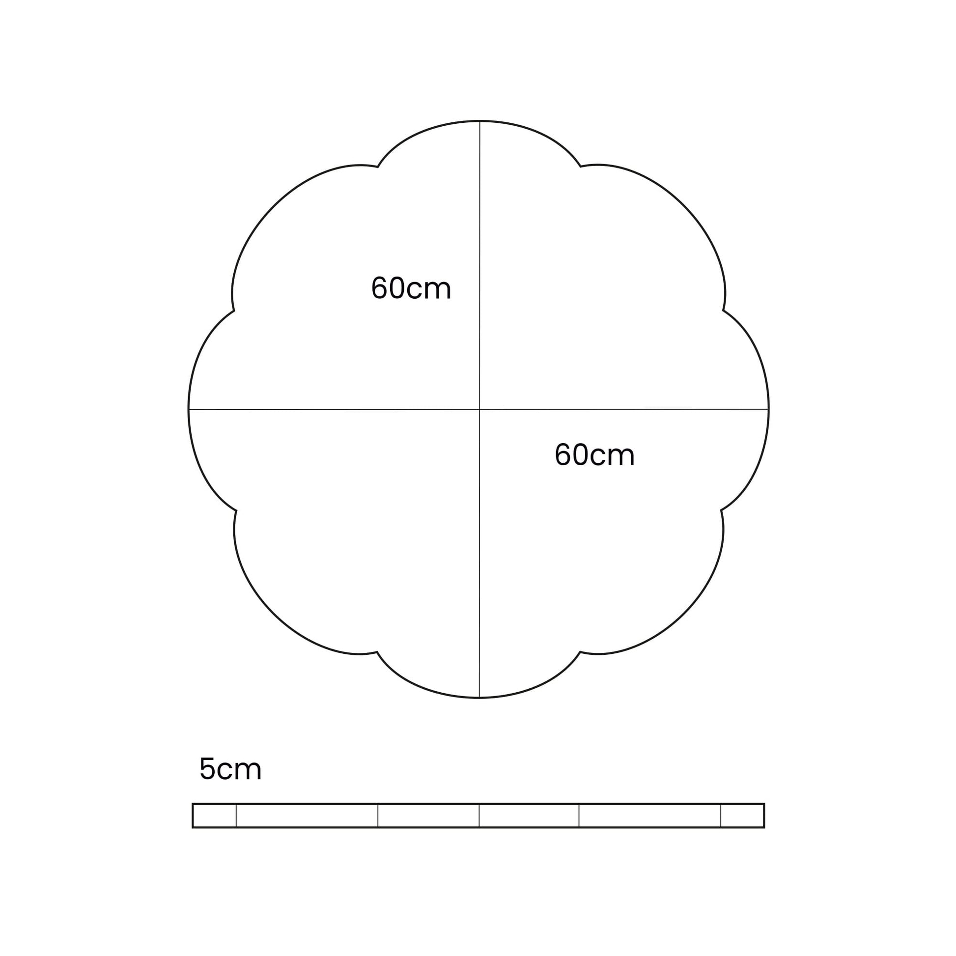 Play Mat for Kids - Cloud Shaped Bearly Cream