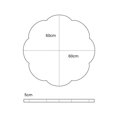 Play Mat for Kids - Cloud Shaped Bearly Cream