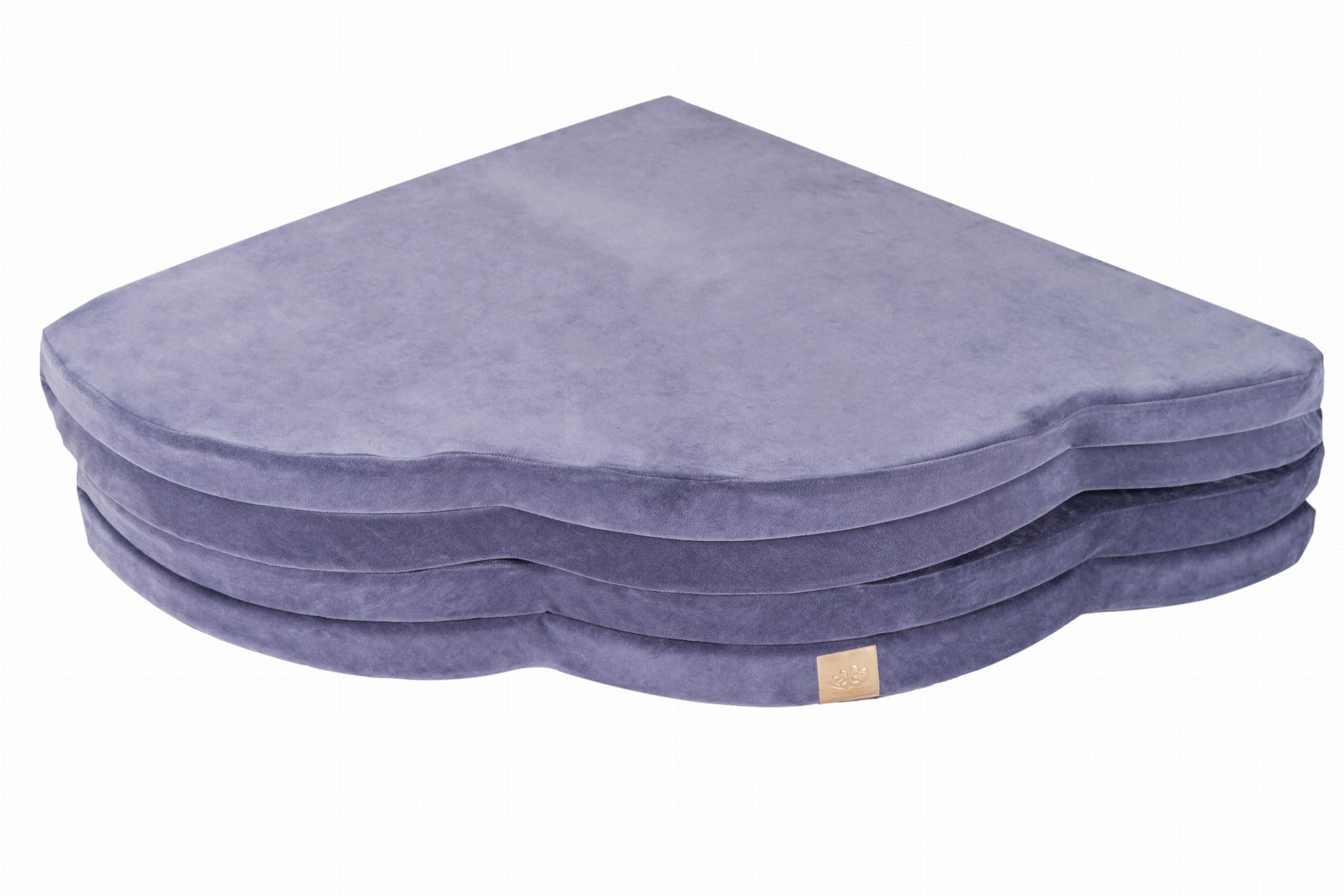 Play Mat for Kids - Cloud Shaped Blue-Grey Velvet