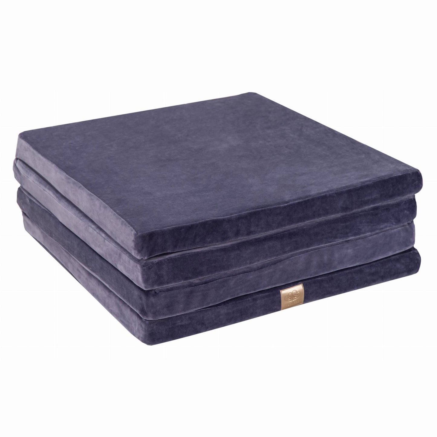 Play Mat for Kids - Square Blue-Grey Velvet