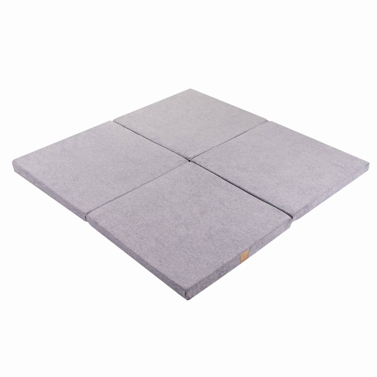 Play Mat for Kids - Square Light Grey Velvet