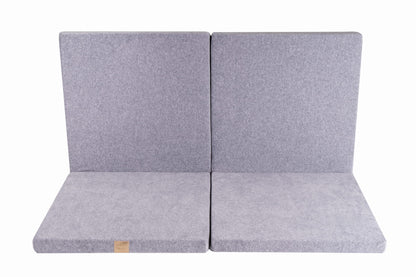 Play Mat for Kids - Square Light Grey Velvet