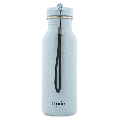 Stainless Steel Bottle 500 ml - Mr Alpaca, featuring a water bottle with a strap, stainless steel body, leak-proof design, and kid-friendly cap for on-the-go hydration.