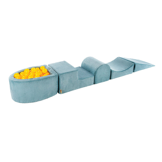 Ensemble de jeu avec petite piscine à balles - Turquoise et jaune