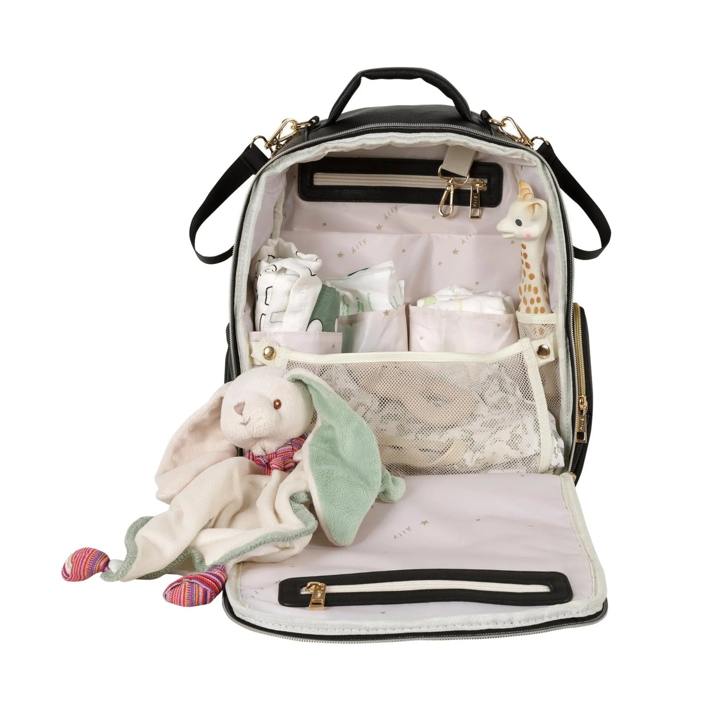 A compact Espresso Diaper Bag with thoughtful organization features, sturdy design, and adjustable straps for comfort. Perfect for stylish, on-the-go parents. Dimensions: 35 × 26 × 15 cm.