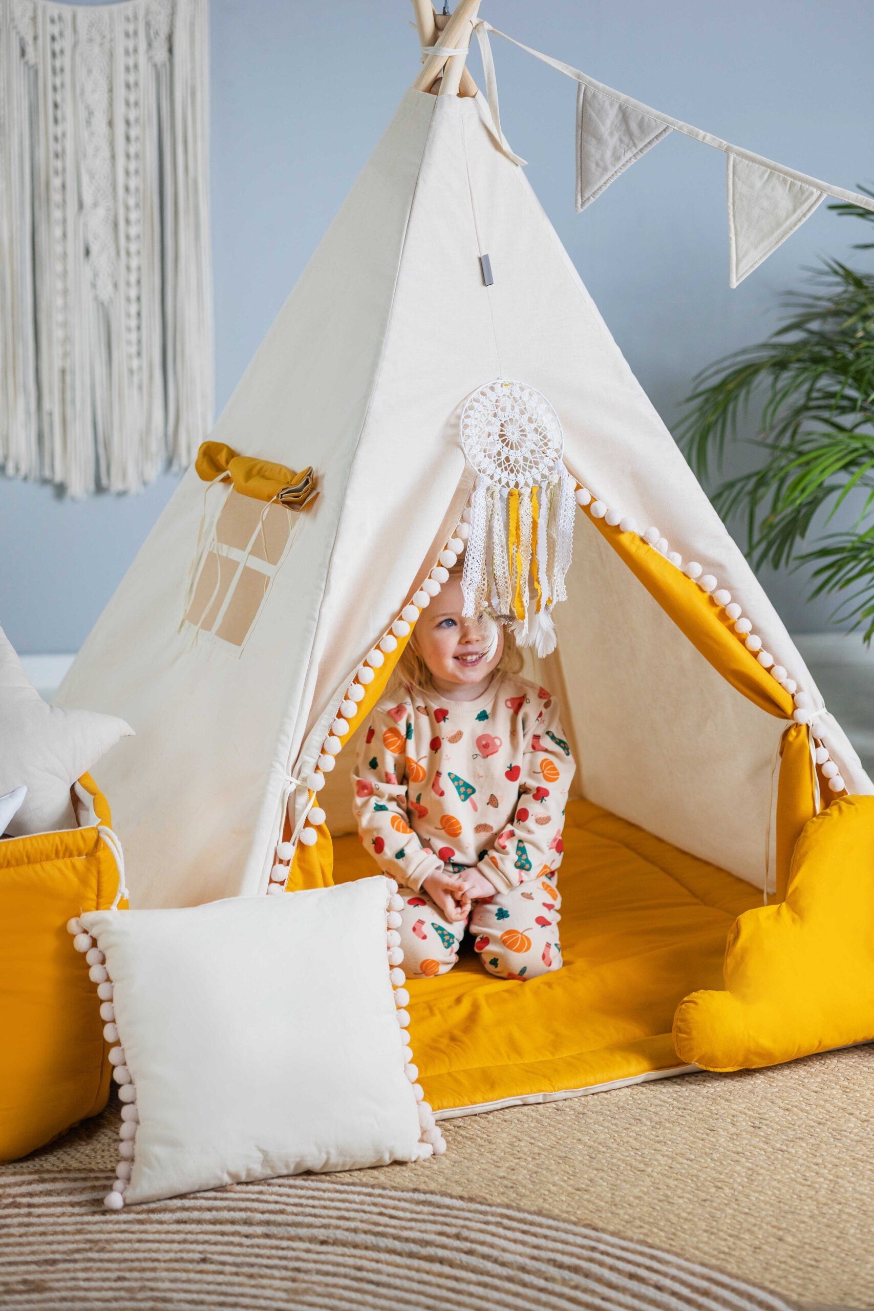 Teepee Tent Set - Creamy Honey