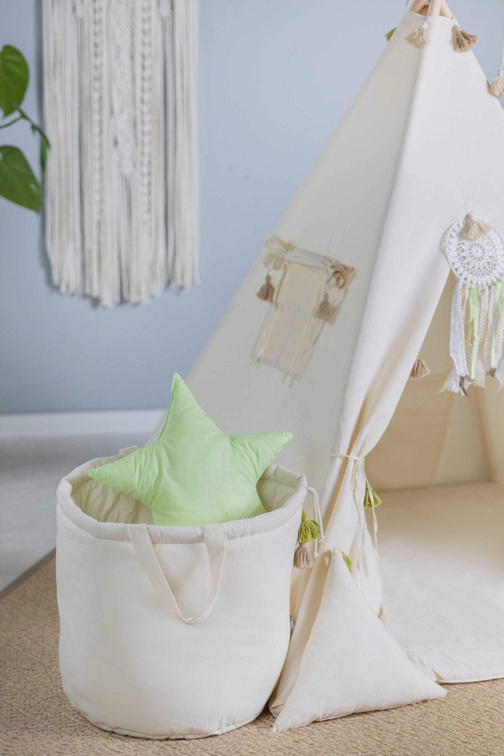 Teepee Tent Set - Creamy Tassel