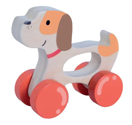 Wooden Toys Playset: A wooden toy with wheels, part of Gerardo’s Cute Playset for interactive and educational play, fostering creativity and motor skills.