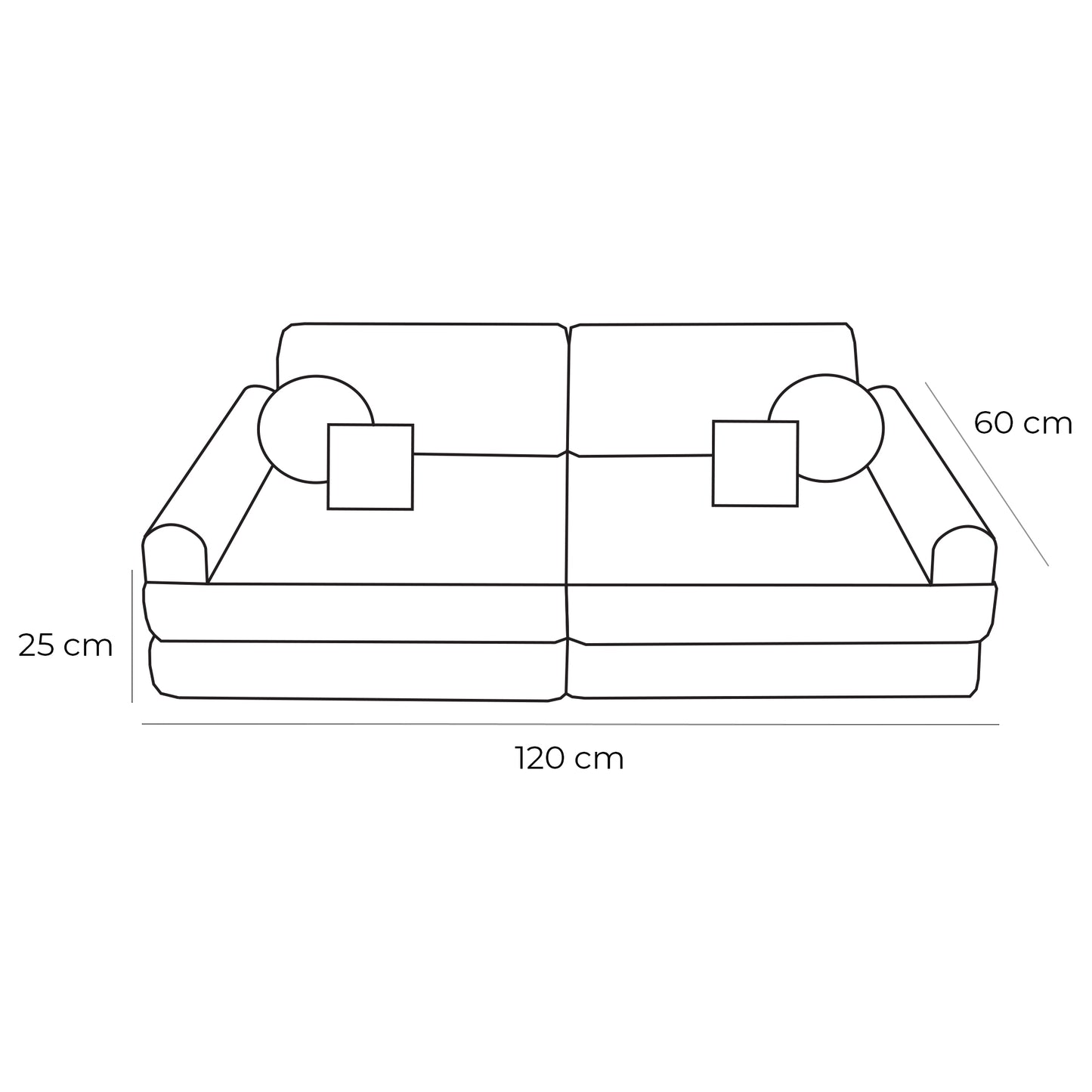 Modular Sofa for Kids - Premium Bearly, Cream