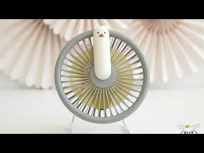 Lampe Éventail Petit Ours - Blanc